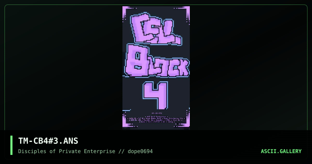 TM-CB4#3.ANS, by techmaster, 1994