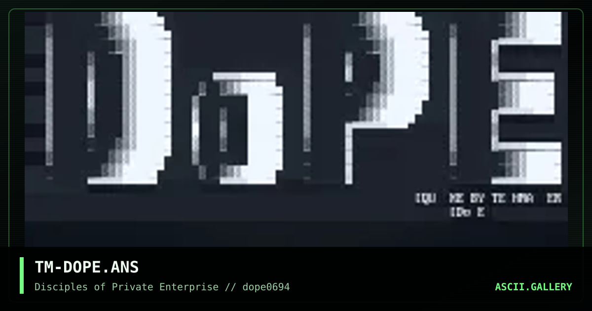 TM-DOPE.ANS, by techmaster, 1994