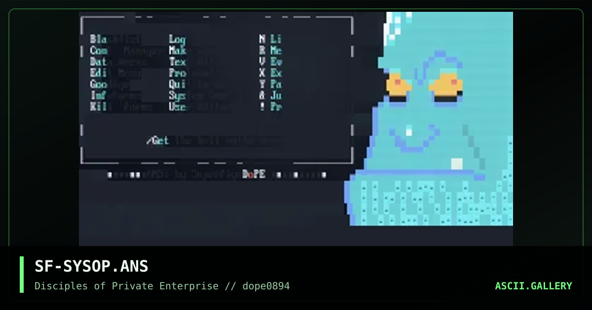 SF-SYSOP.ANS, by superfly, 1994