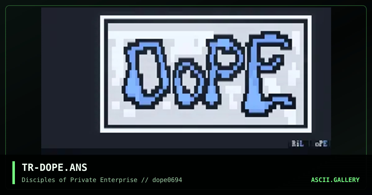 TR-DOPE.ANS, by trilobyte, 1994