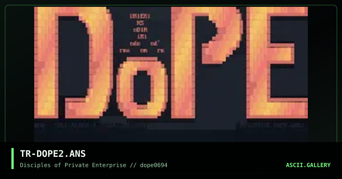 TR-DOPE2.ANS, by trilobyte, 1994