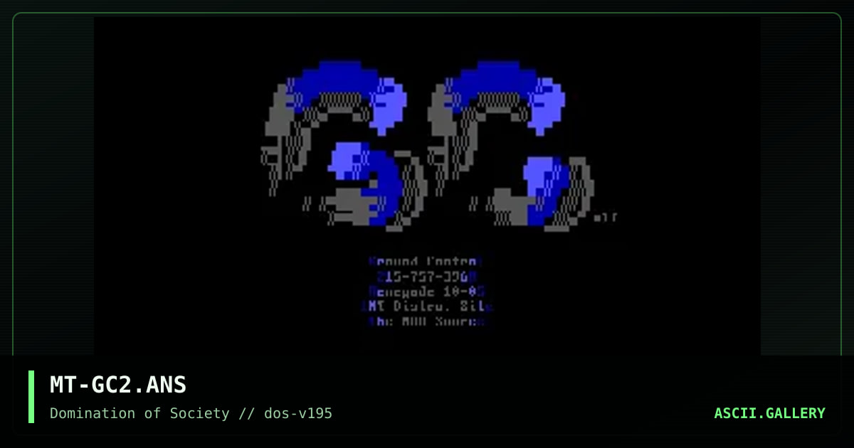 Ground Control ANsi, by metaphysis, 1995