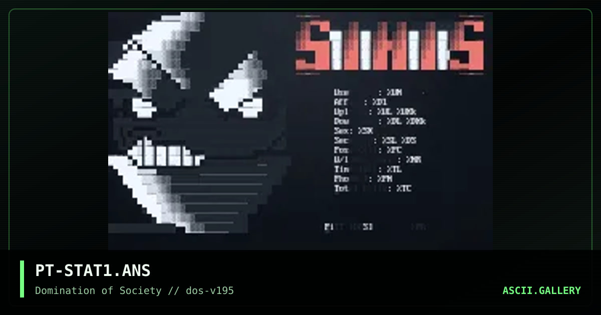 Stat Screen, by pitt, 1995