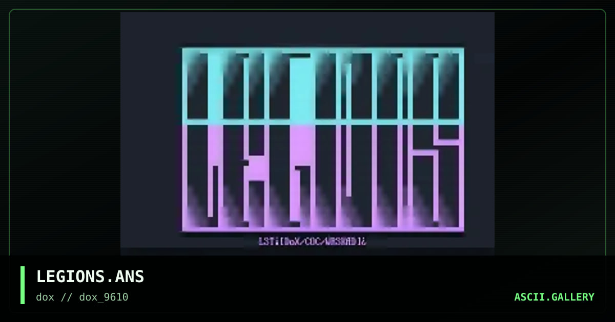 LEGIONS.ANS, by soul trader, 1996