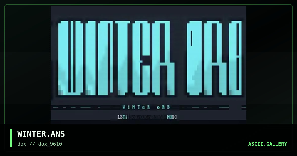 WINTER.ANS, by soul trader, 1996