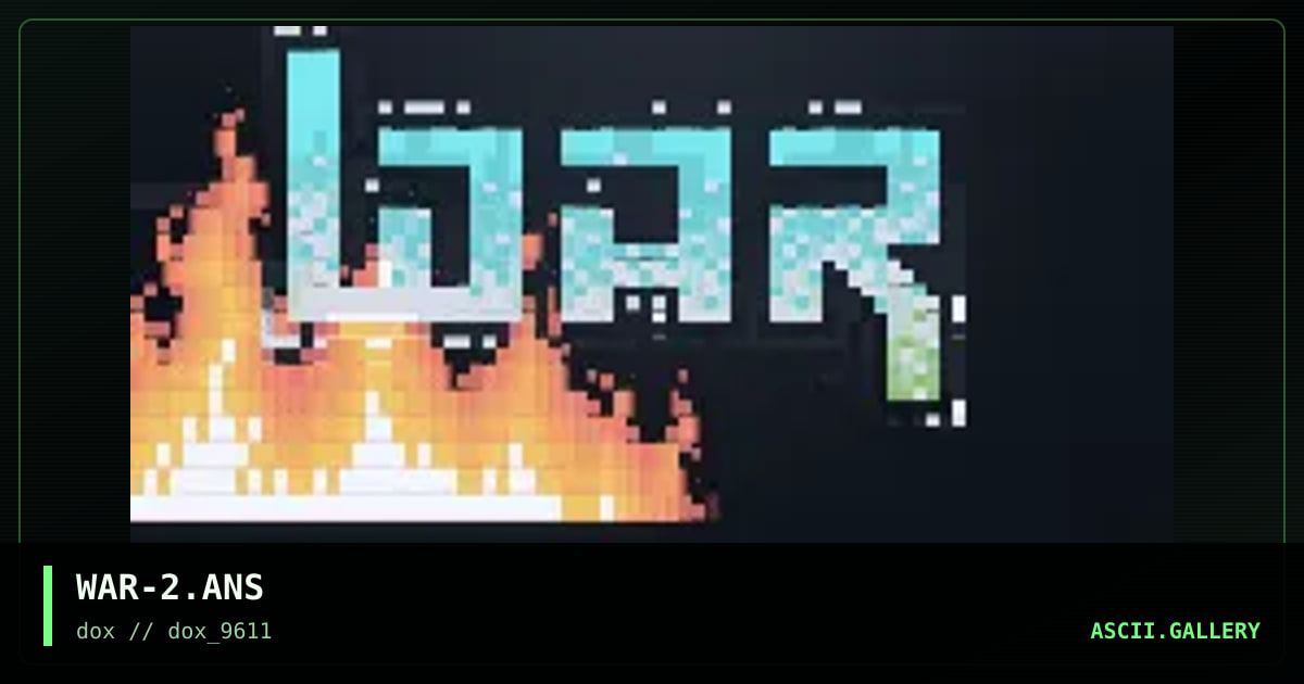 WAR-2.ANS, by war, 1996