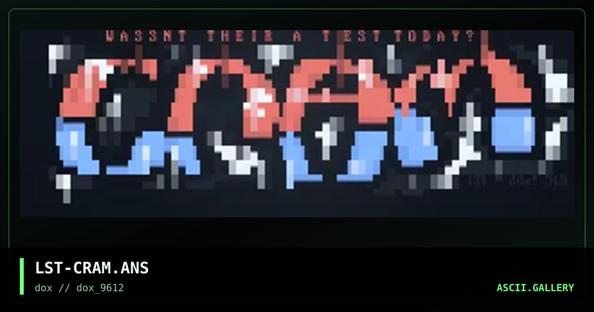 LST-CRAM.ANS, by soul trader, 1996