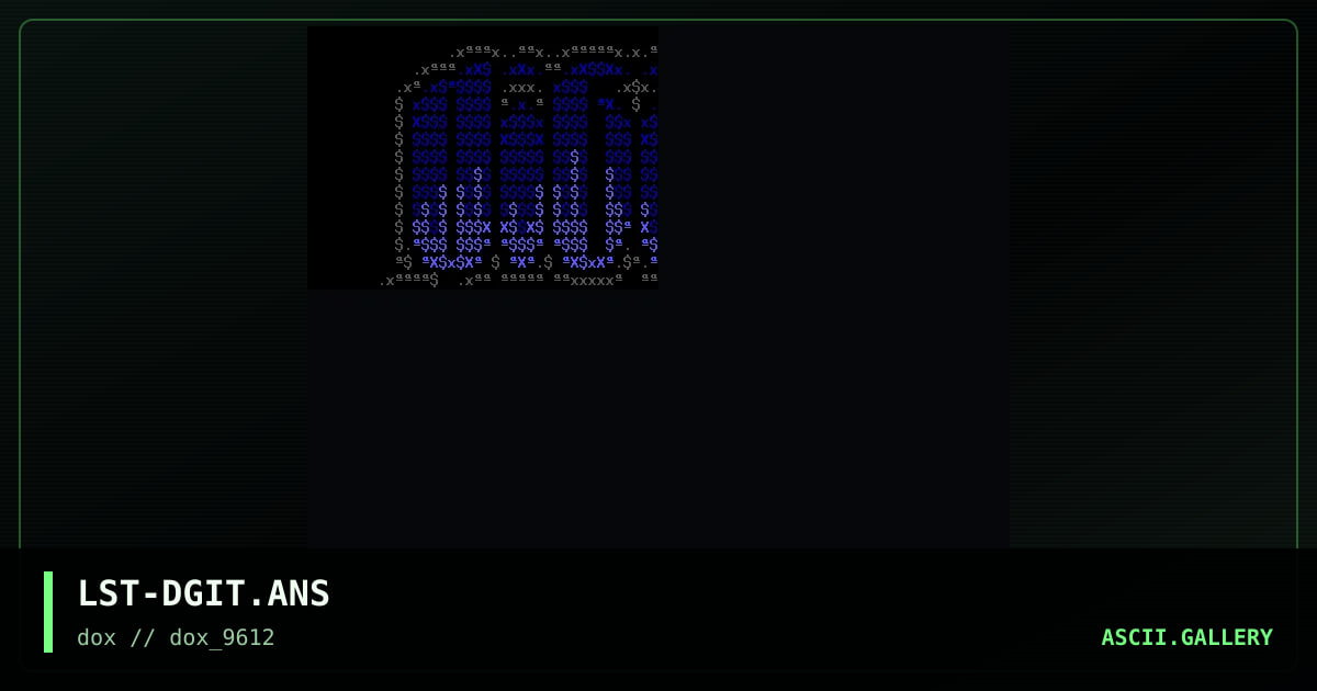 LST-DGIT.ANS, by soul trader, 1996