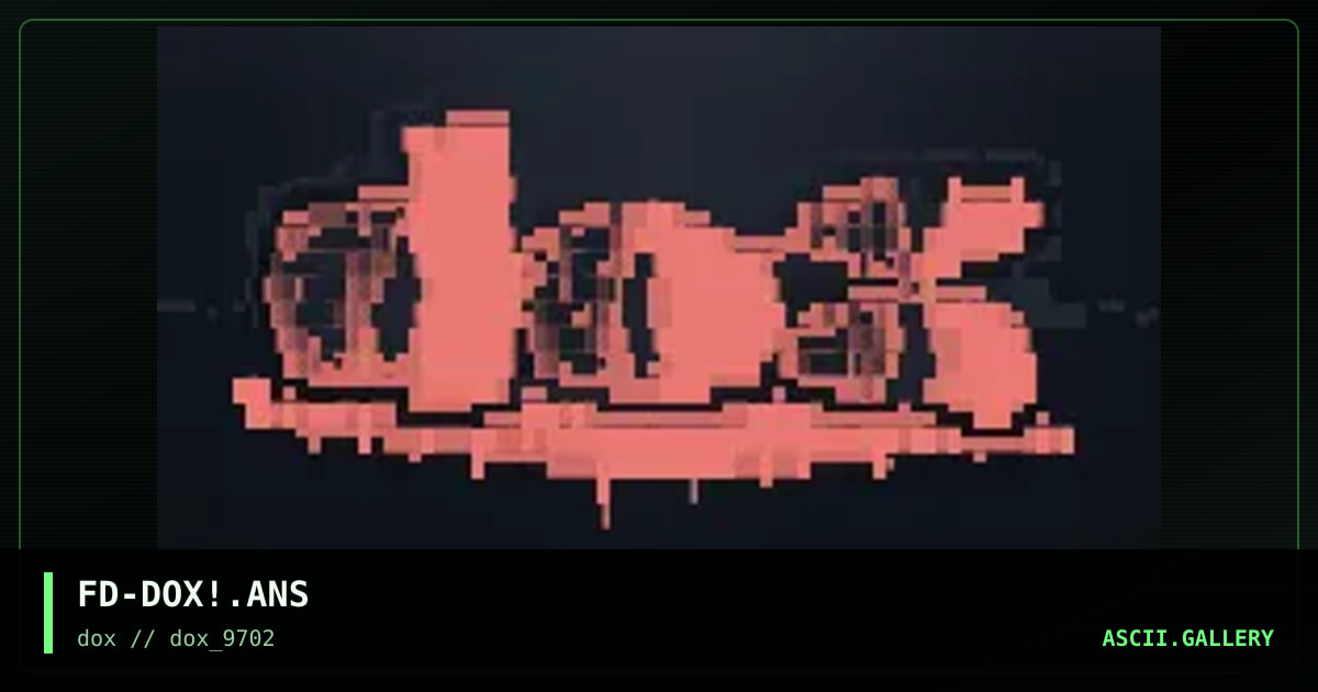 d0x! promo, by flood, 1997