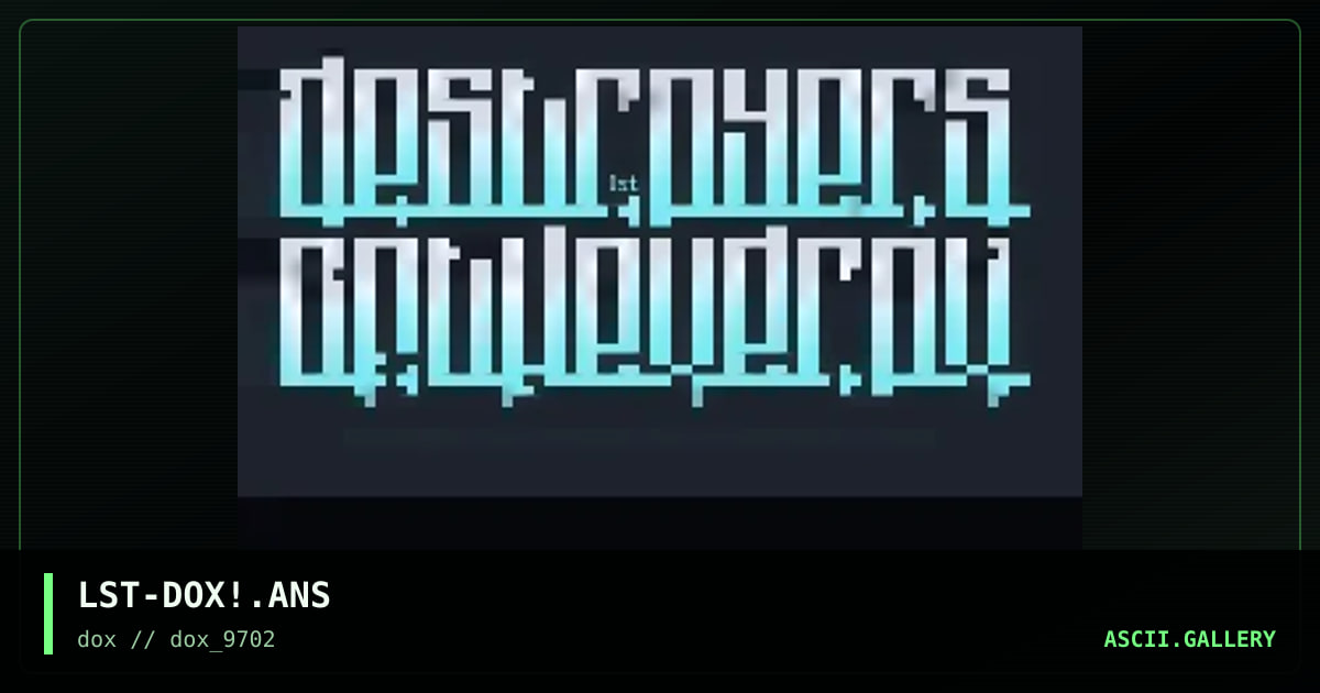 destroyers of the xerox, by soul trader, 1997