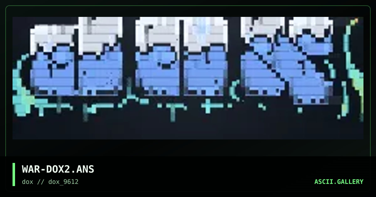 WAR-DOX2.ANS, by war, 1996