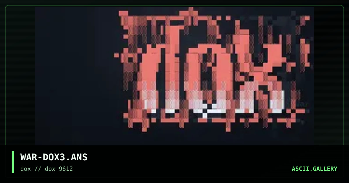 WAR-DOX3.ANS, by war, 1996