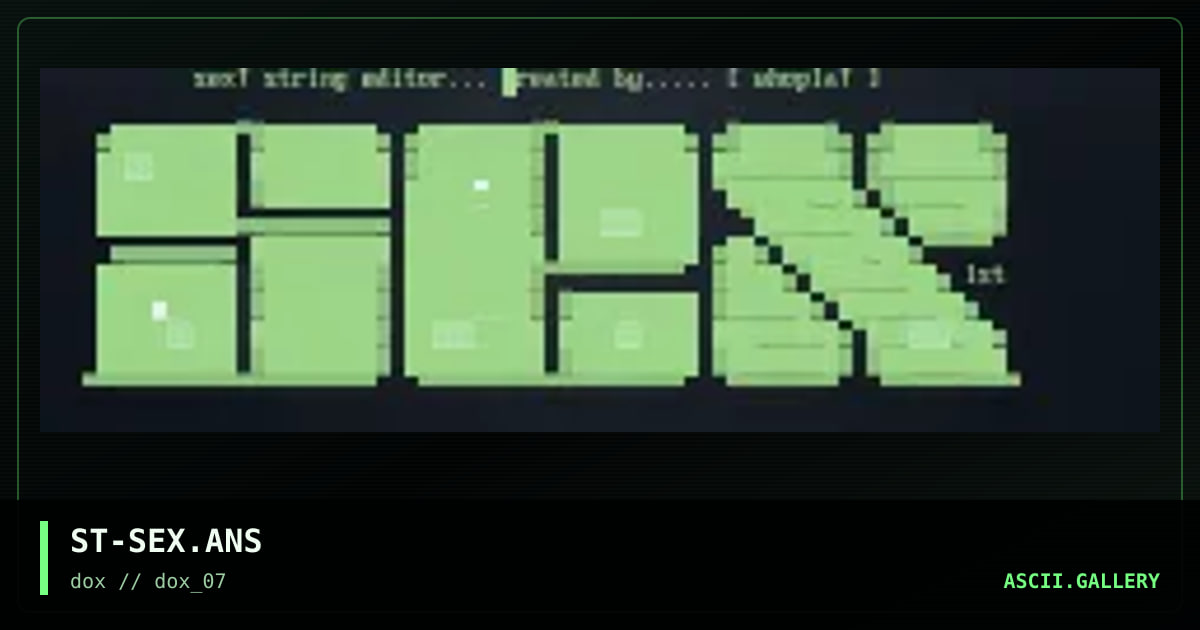 sex!string editor?!, by soul trader, 1997