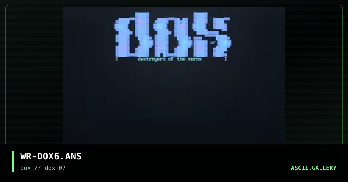 d0x logo #6, by war, 1997