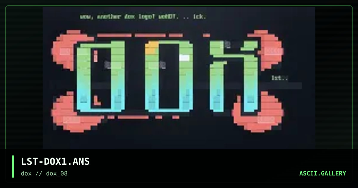 dox logo, by soul trader, 1997