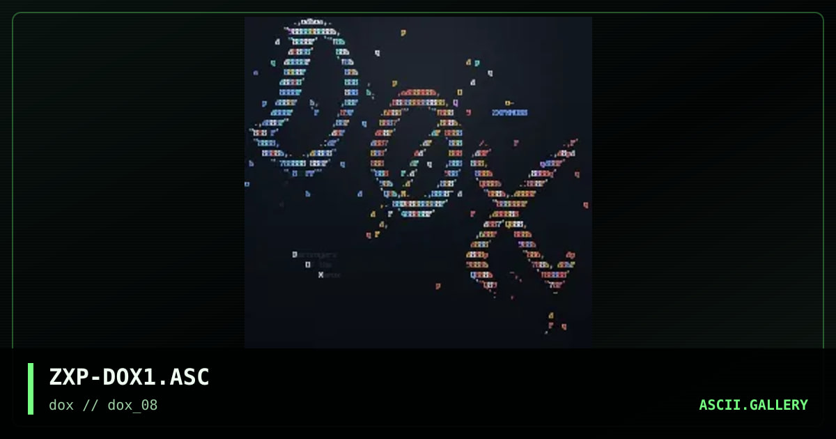 ASCII (Zoom out and look at it), by zxpknobb, 1997