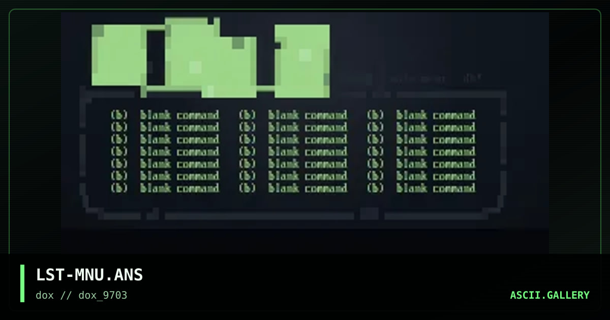 menu set (for lYNX!) dont RIP, by soul trader, 1997