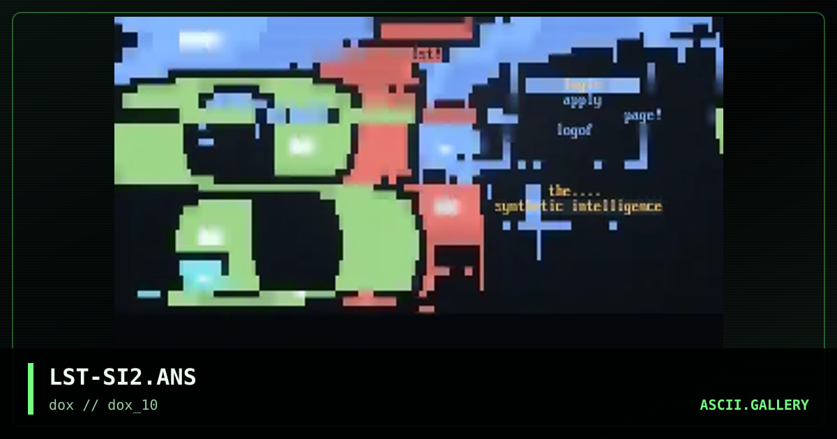 sinthetic intelligence, by soul trader, 1997