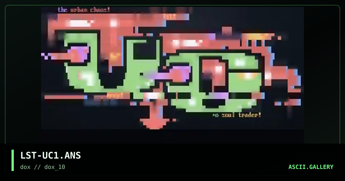 urban chaos, by soul trader, 1997