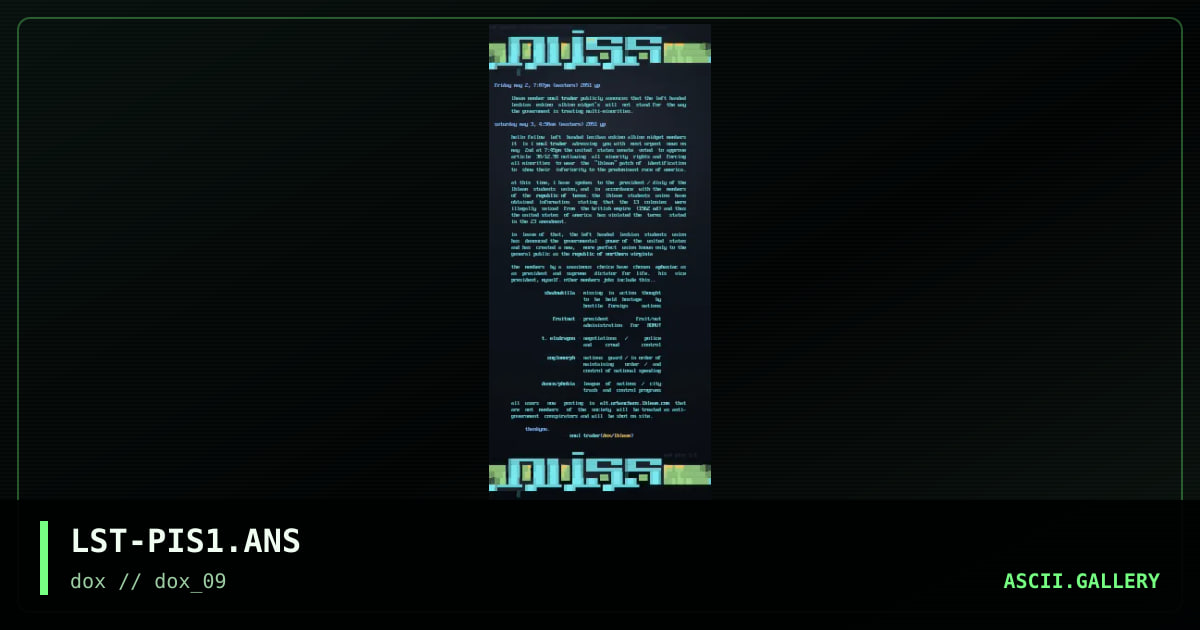 p1ss.v1/1, by soul trader, 1997