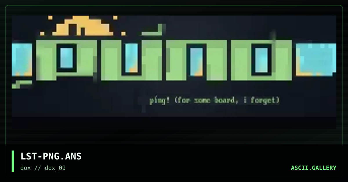 ping! (ping!), by soul trader, 1997