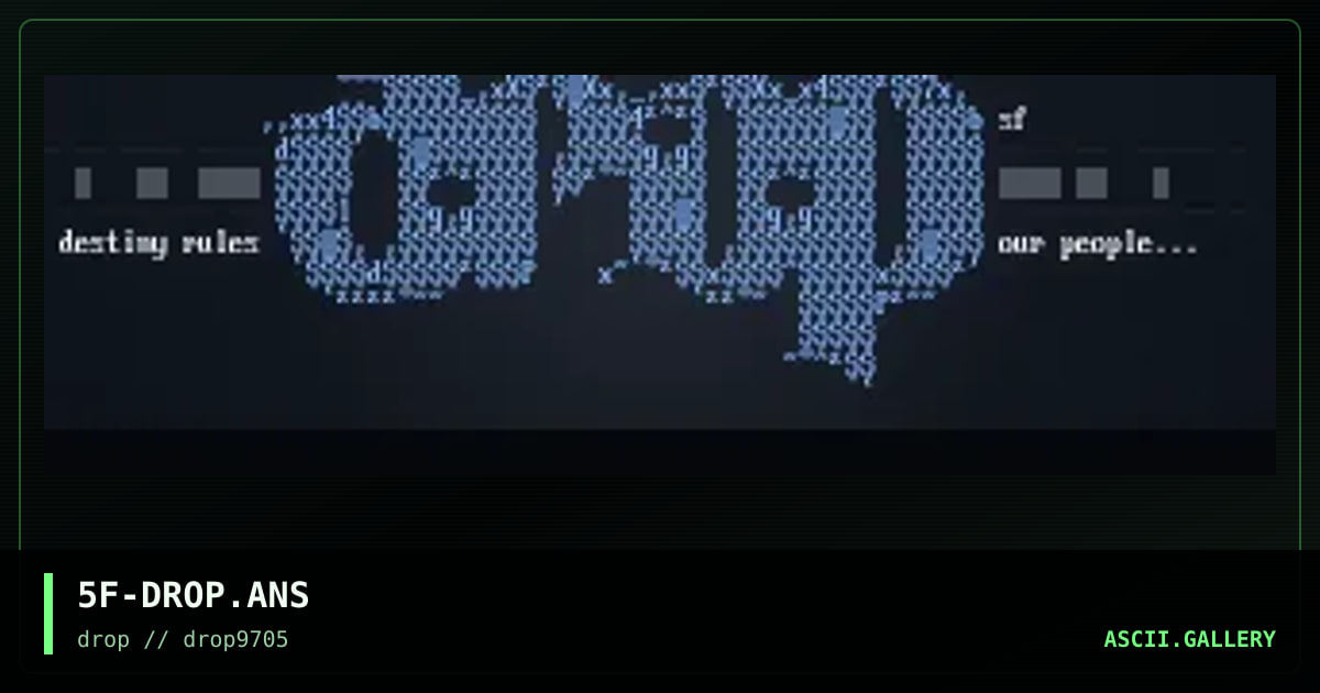 dr0p logo!, by speed freak, 1997