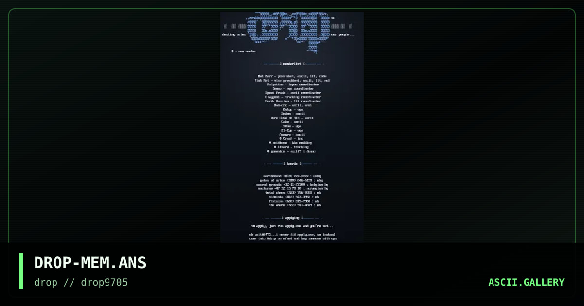 member listing, by speed freak, 1997