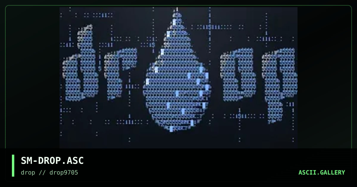drop logo w/ raindrop, by sodom, 1997