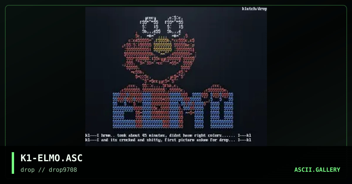 elmo pic, by klutch, 1997
