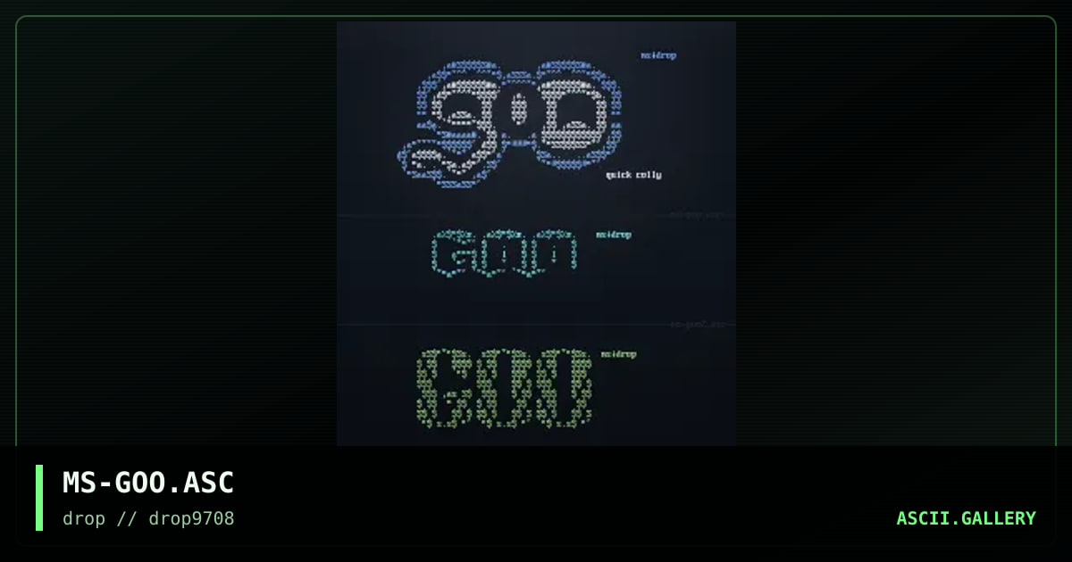Goo Quick Colly, by mustafa sied, 1997