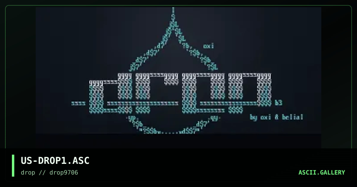 drop, by oxi, belial, 1997