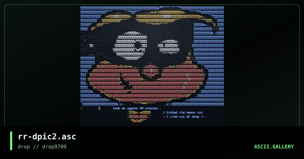 masked bandit, by rink rat, 1997