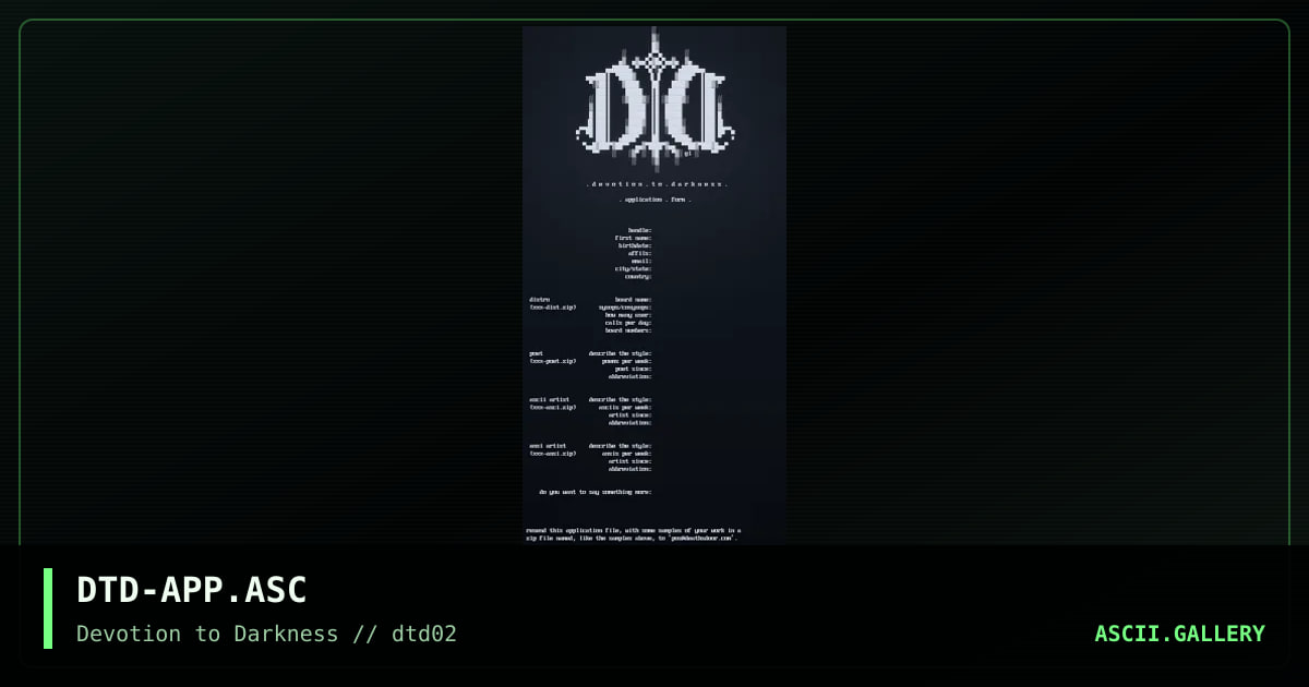 application form, by untagged, 1997