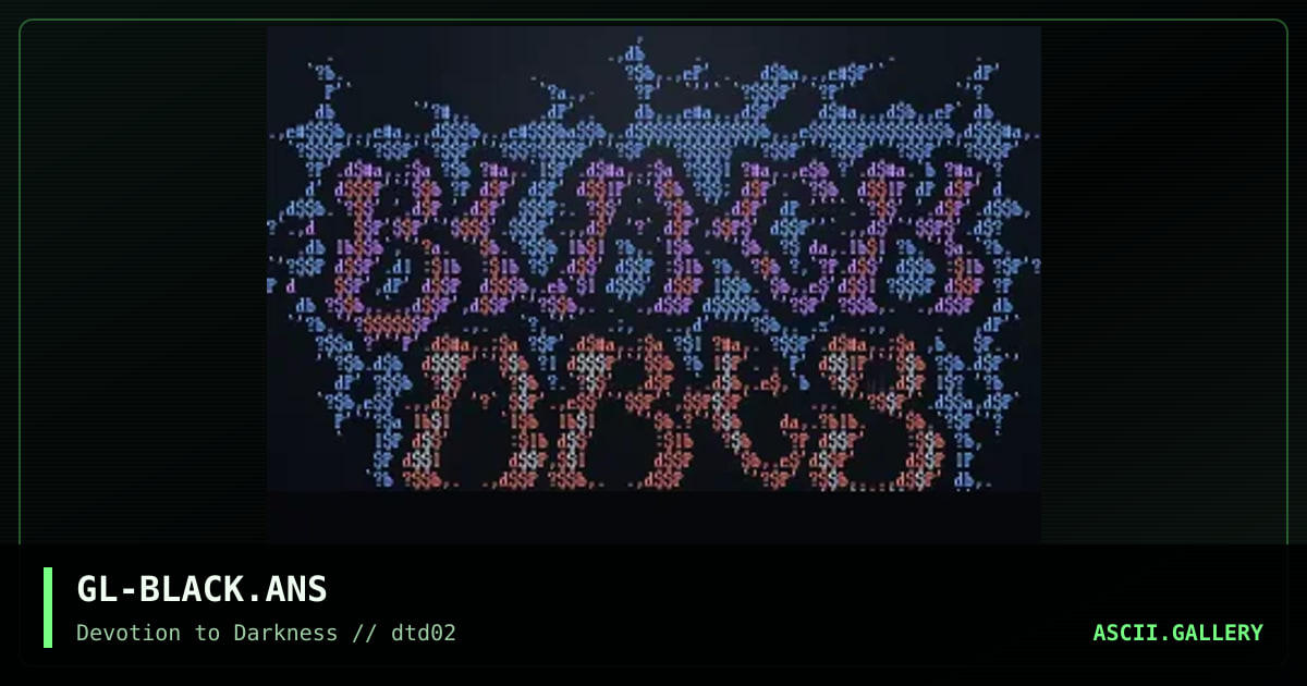 BLACK ARTS - LOGO -, by glandyth-a-krae, 1997