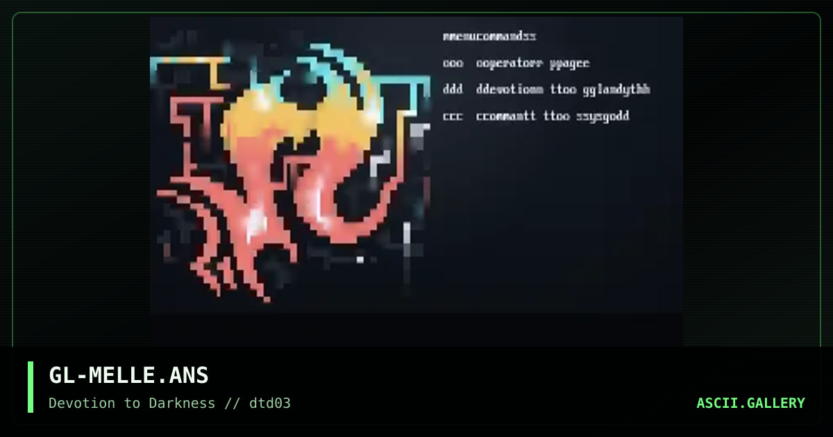 MAiN MENU, by glandyth-a-krae, 1997
