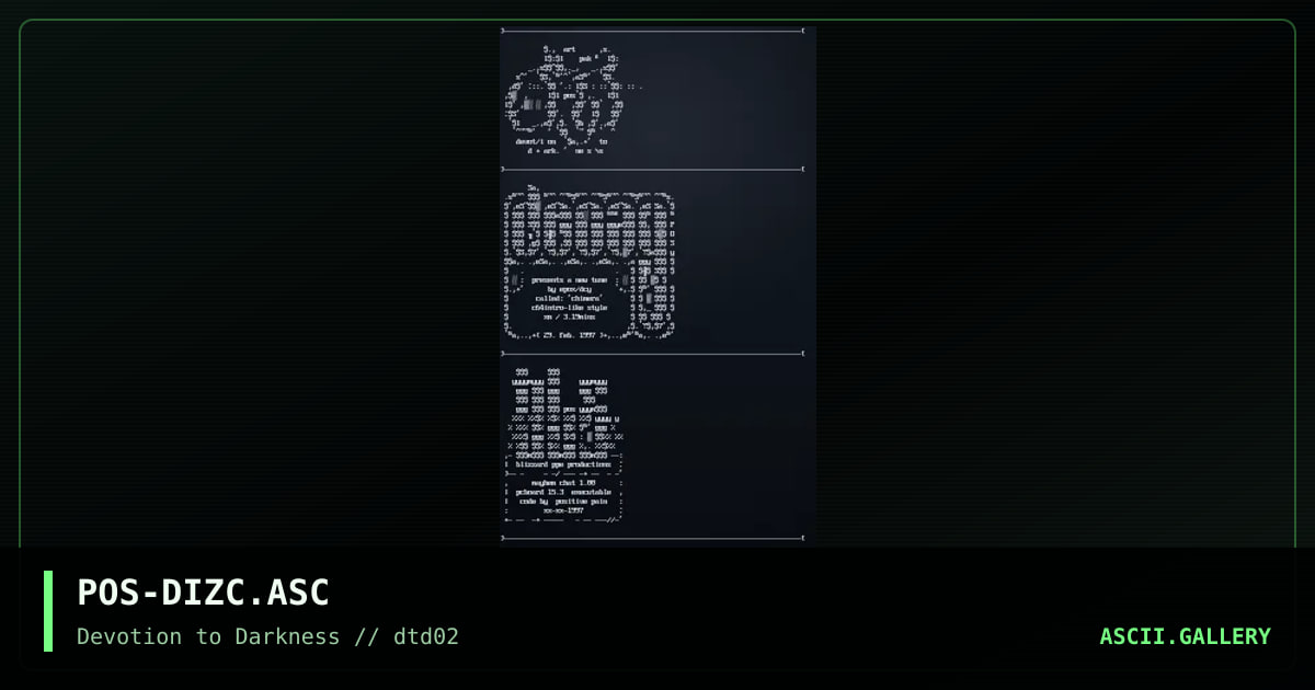 diz collection, by positive pain, 1997