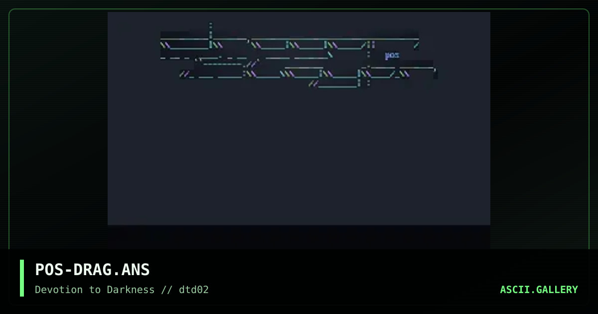 dragon slayer (colored) ascii logo, by positive pain, 1997