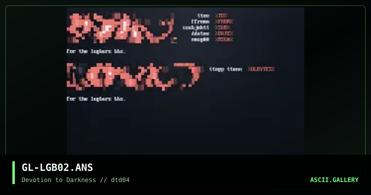lugburz message/bulletin header., by glandyth-a-krae, 1997