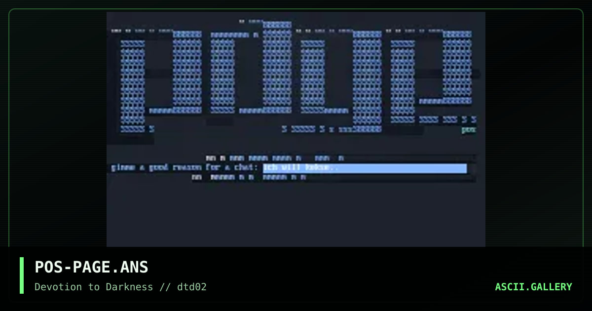 page ansi for butcher'soc'dms, by positive pain, 1997