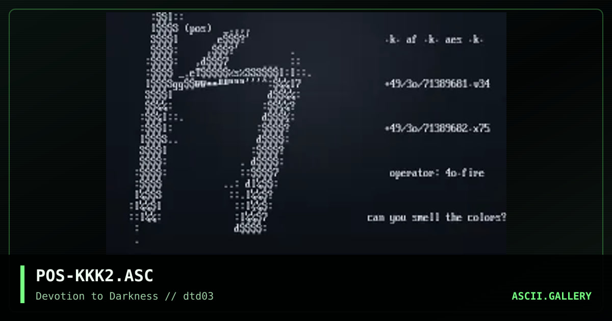 k-character, by positive pain, 1997