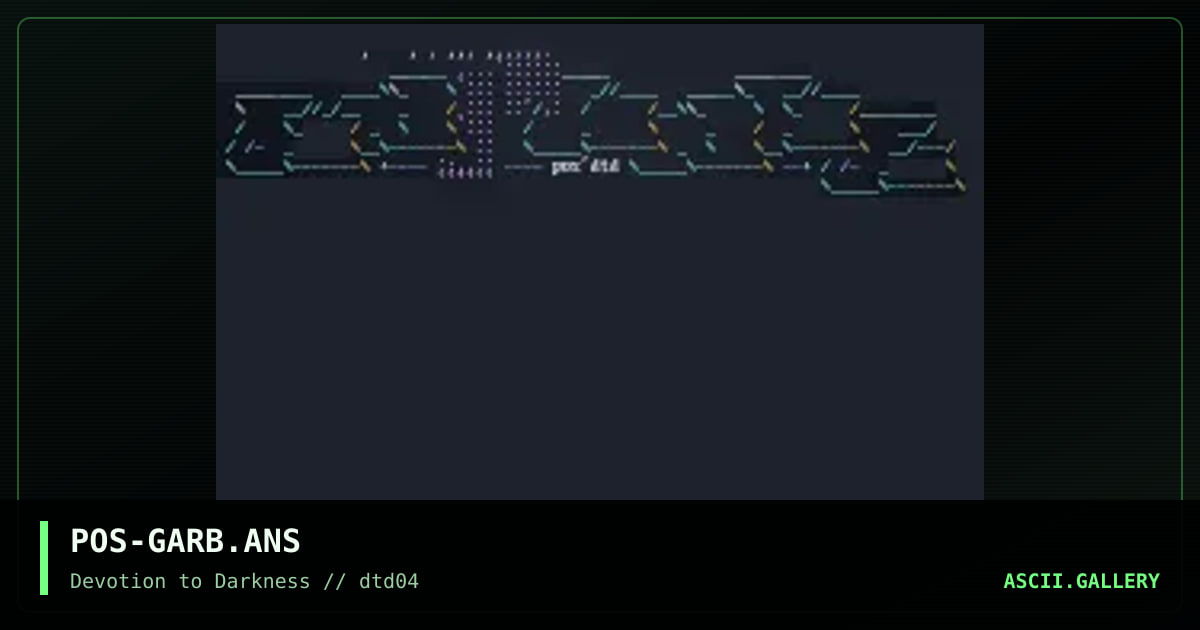 garbage ascii for go#9, by positive pain, 1997