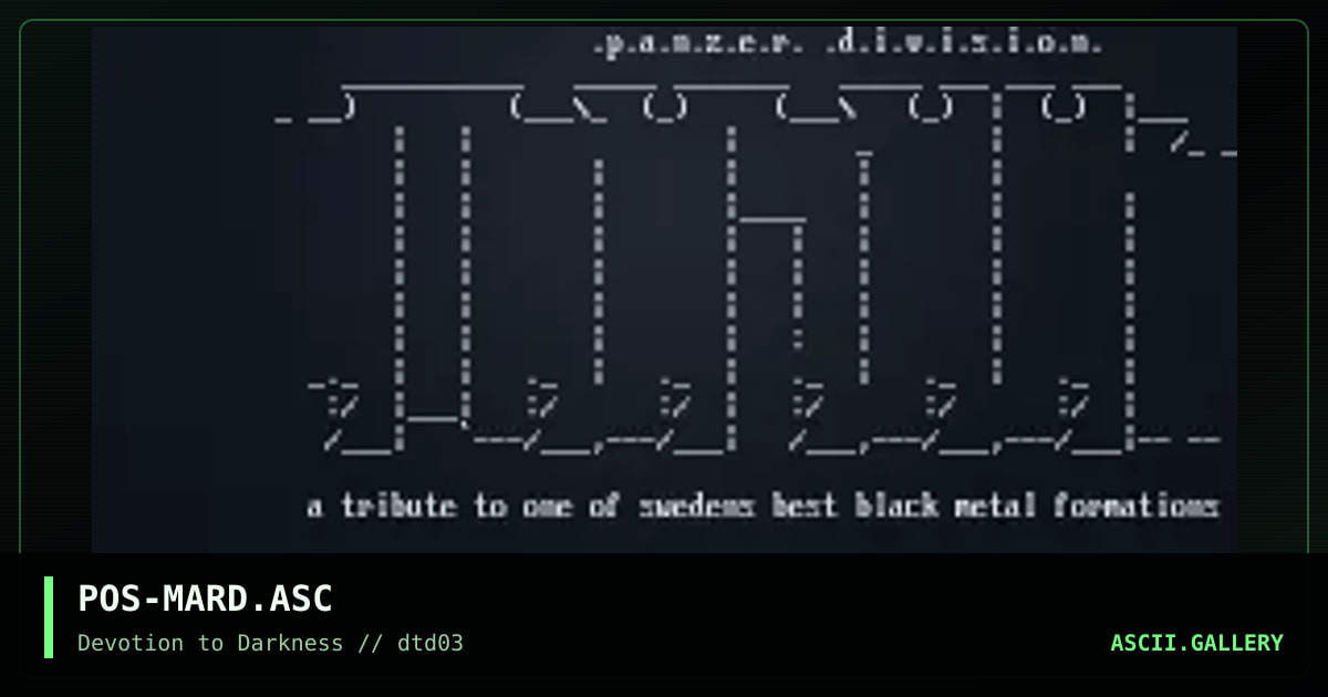 panzer division marduk, by positive pain, 1997