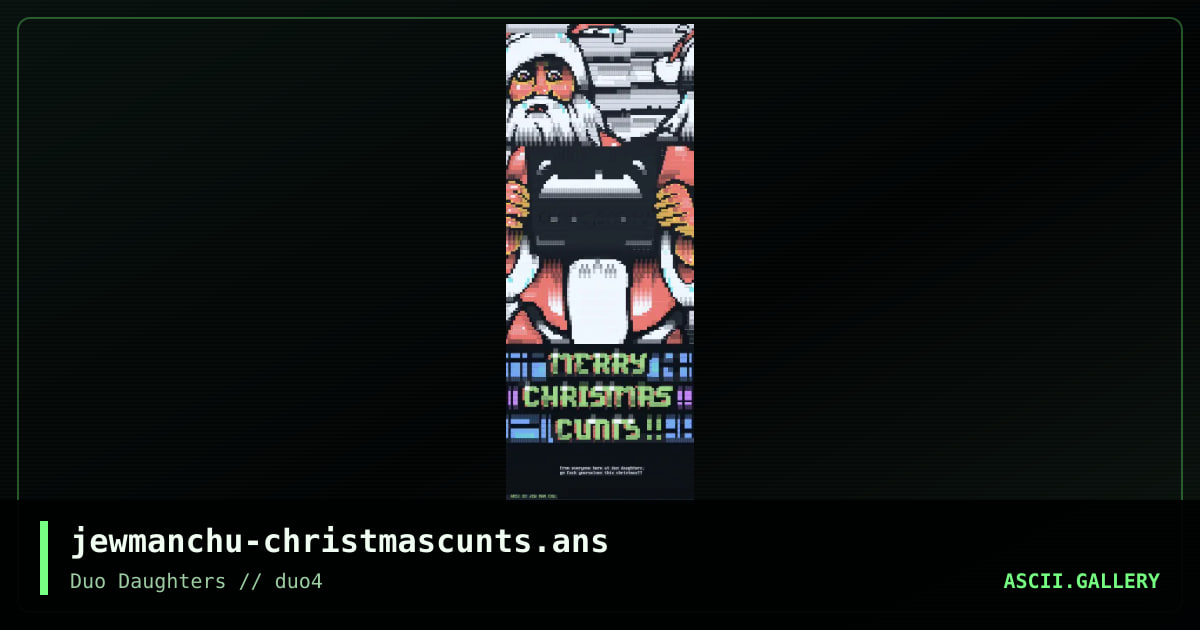 jewmanchu-christmascunts.ans, by jewmanchu, 2017