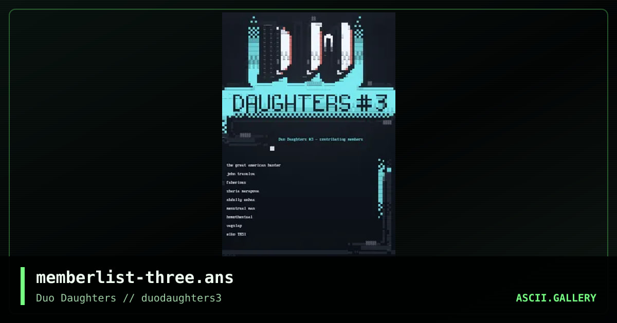 memberlist-three.ans, by untagged, 2017