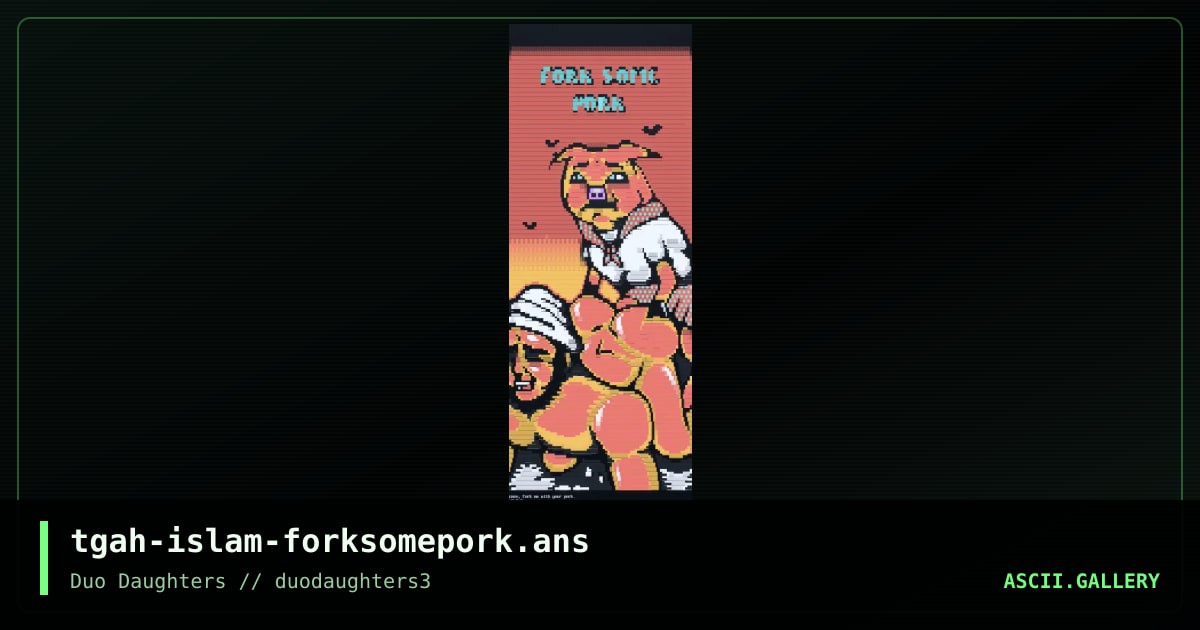 tgah-islam-forksomepork.ans, by the great american hunter, 2017
