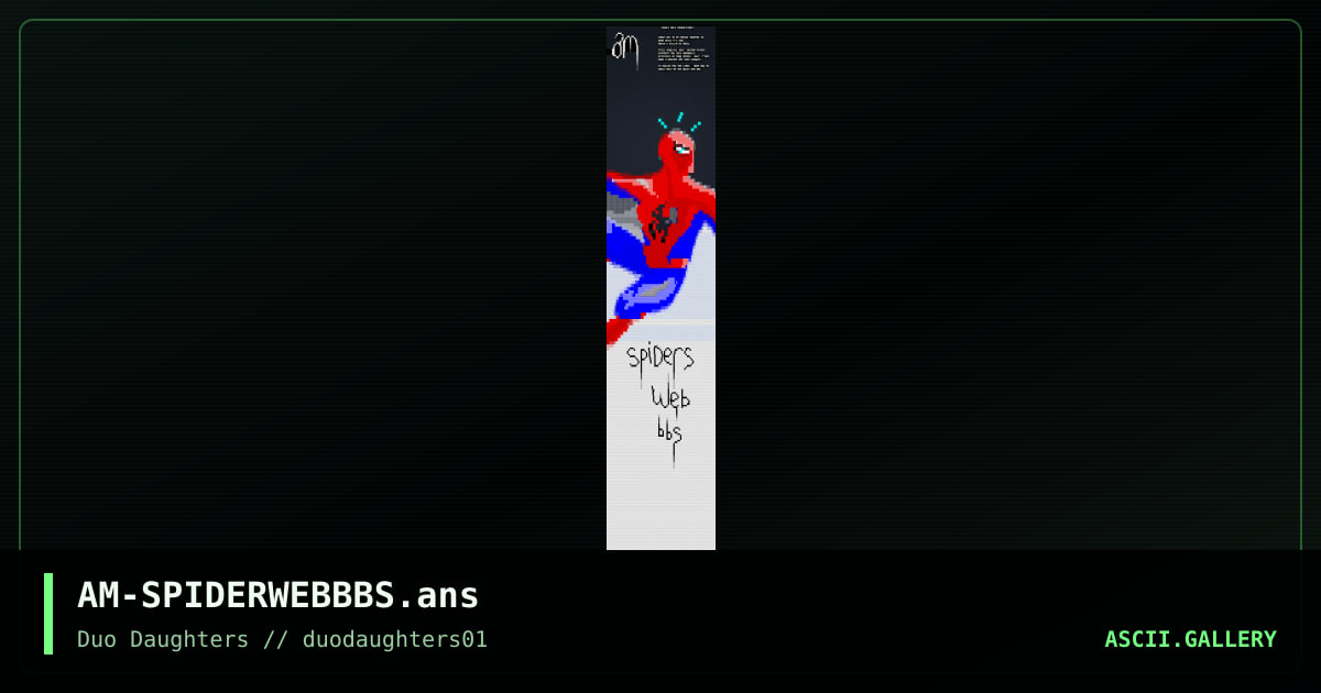 AM-SPIDERWEBBBS.ans, by adult melt, 2015