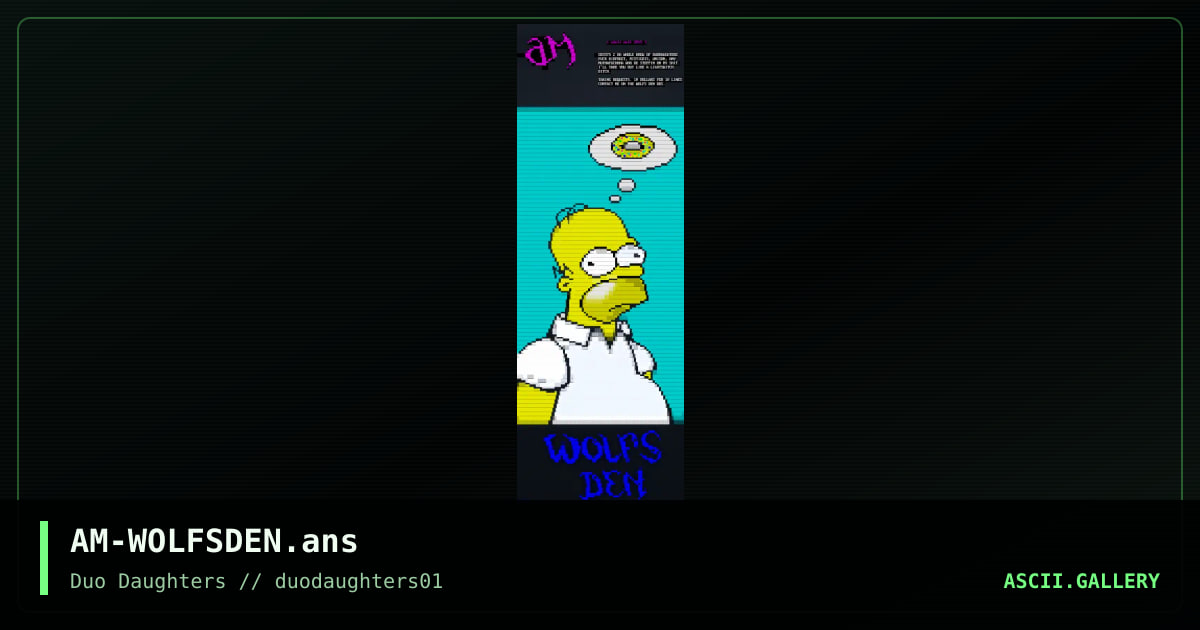 AM-WOLFSDEN.ans, by adult melt, 2015