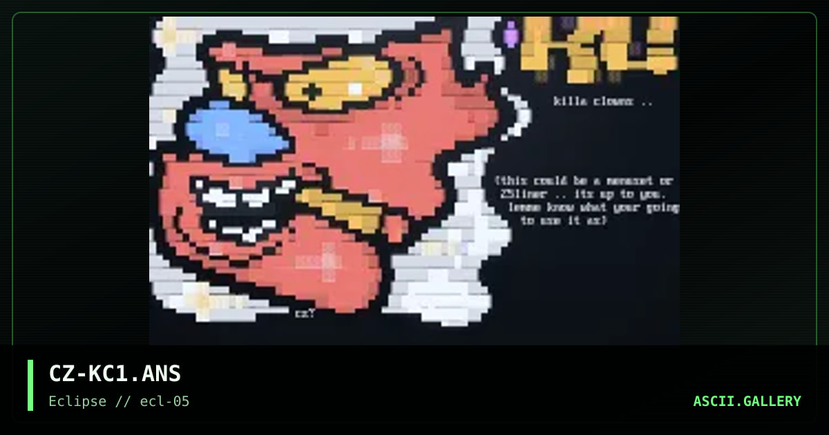 kill4 cl0wns, by cheeze, 1996