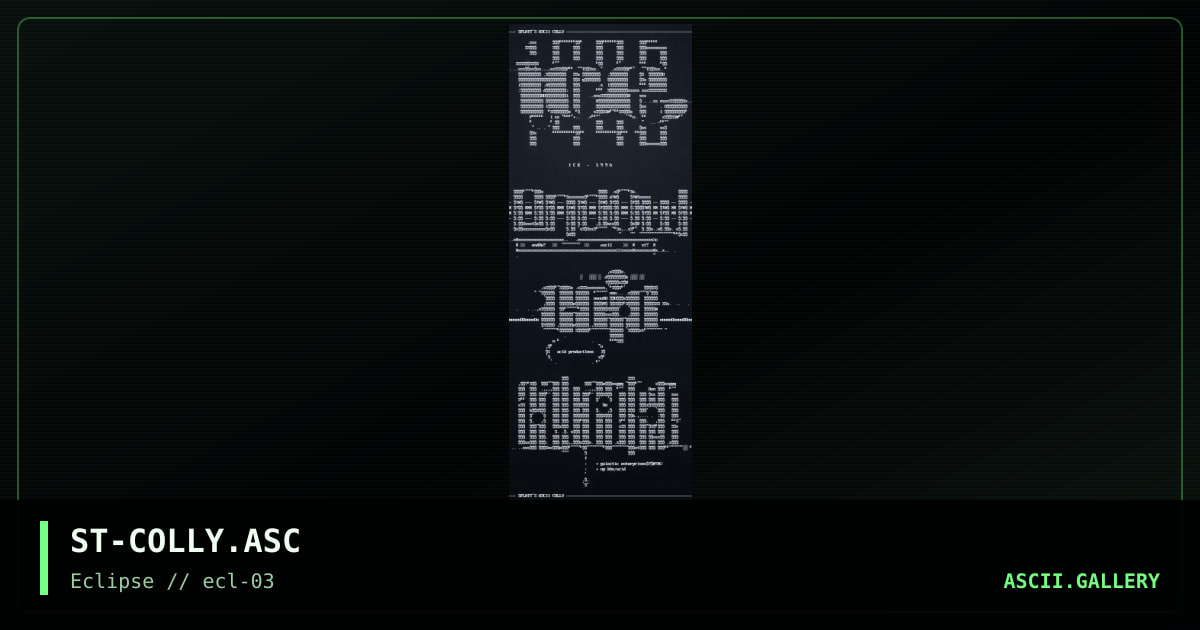 ascii colly thing, by splatt, 1996