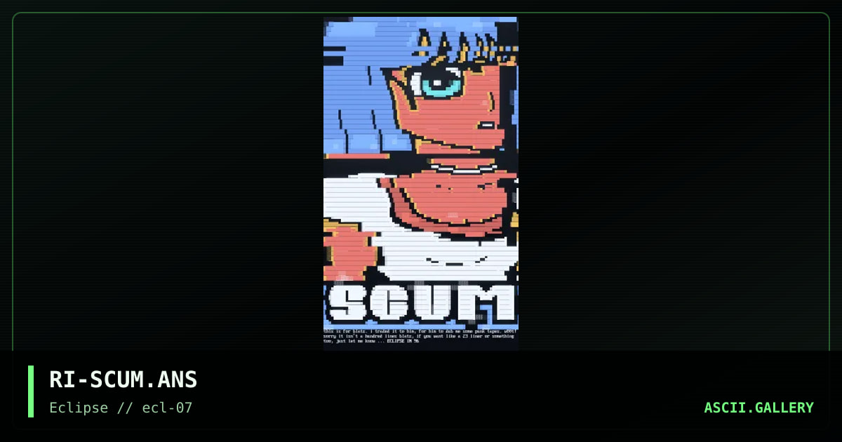 SCUM, by rai, 1996